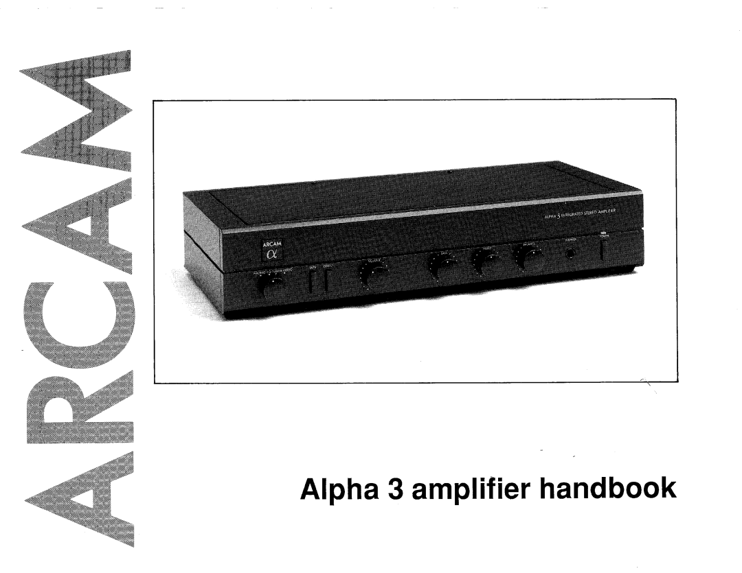 Arcam Alpha 3 manual 