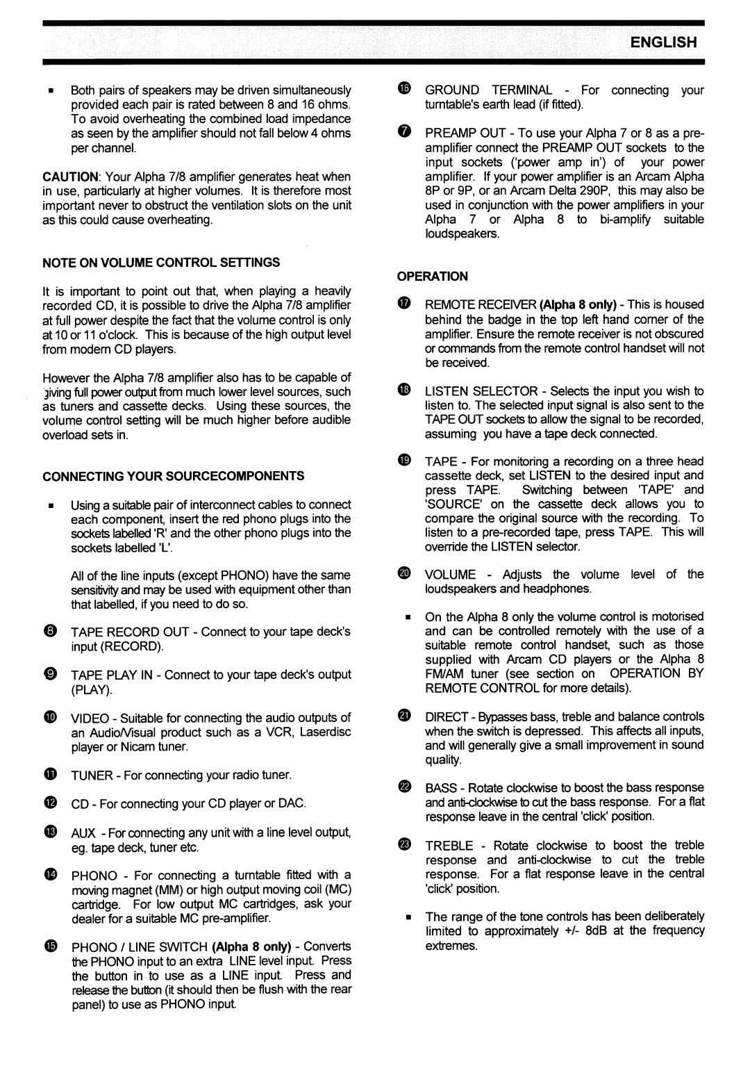 Arcam Alpha 8P manual 