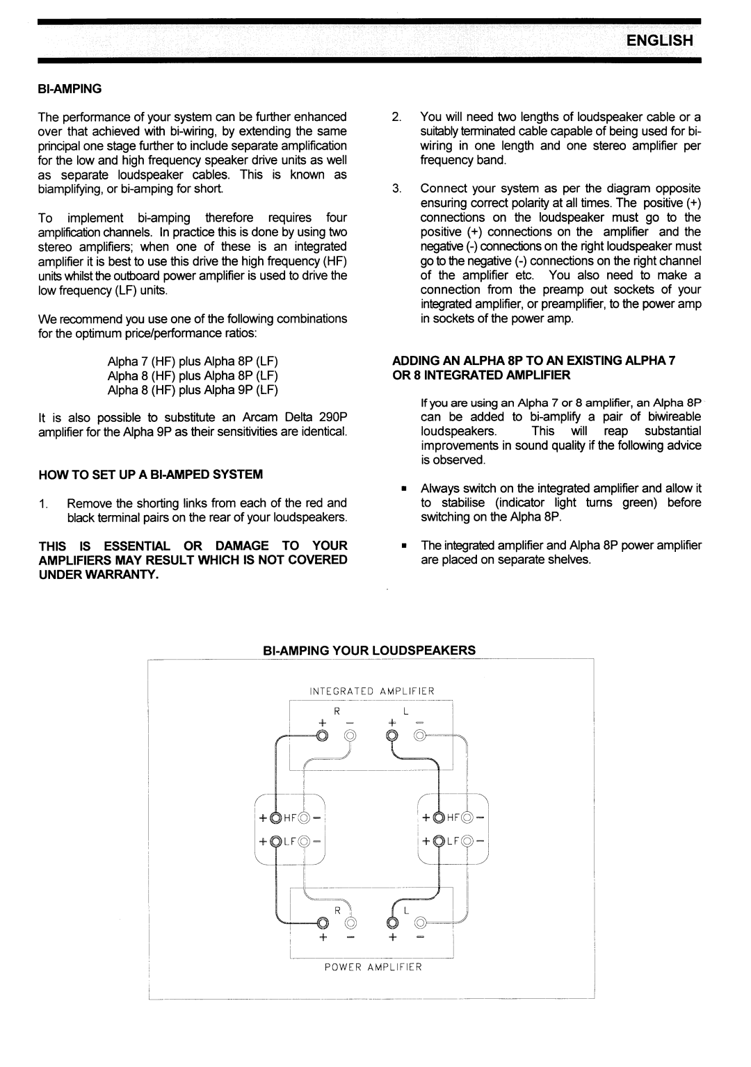 Arcam Alpha 8P manual 