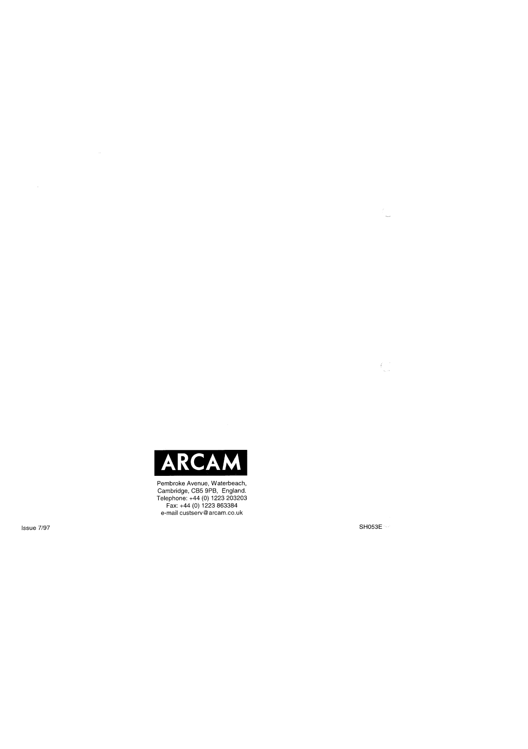 Arcam Alpha 9/9P manual 