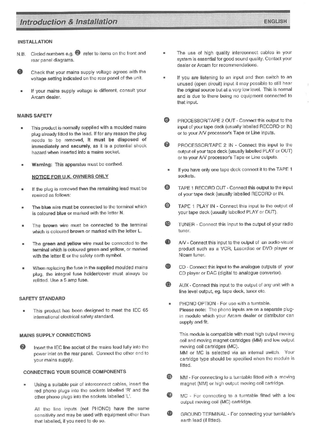 Arcam Alpha 9C manual 