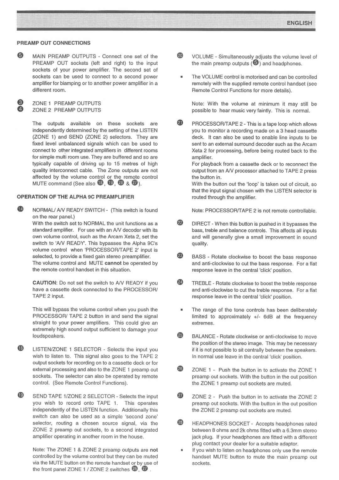 Arcam Alpha 9C manual 