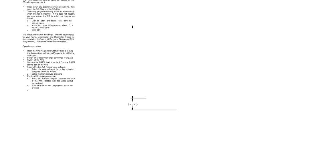 Arcam service manual AV8 Programmer 