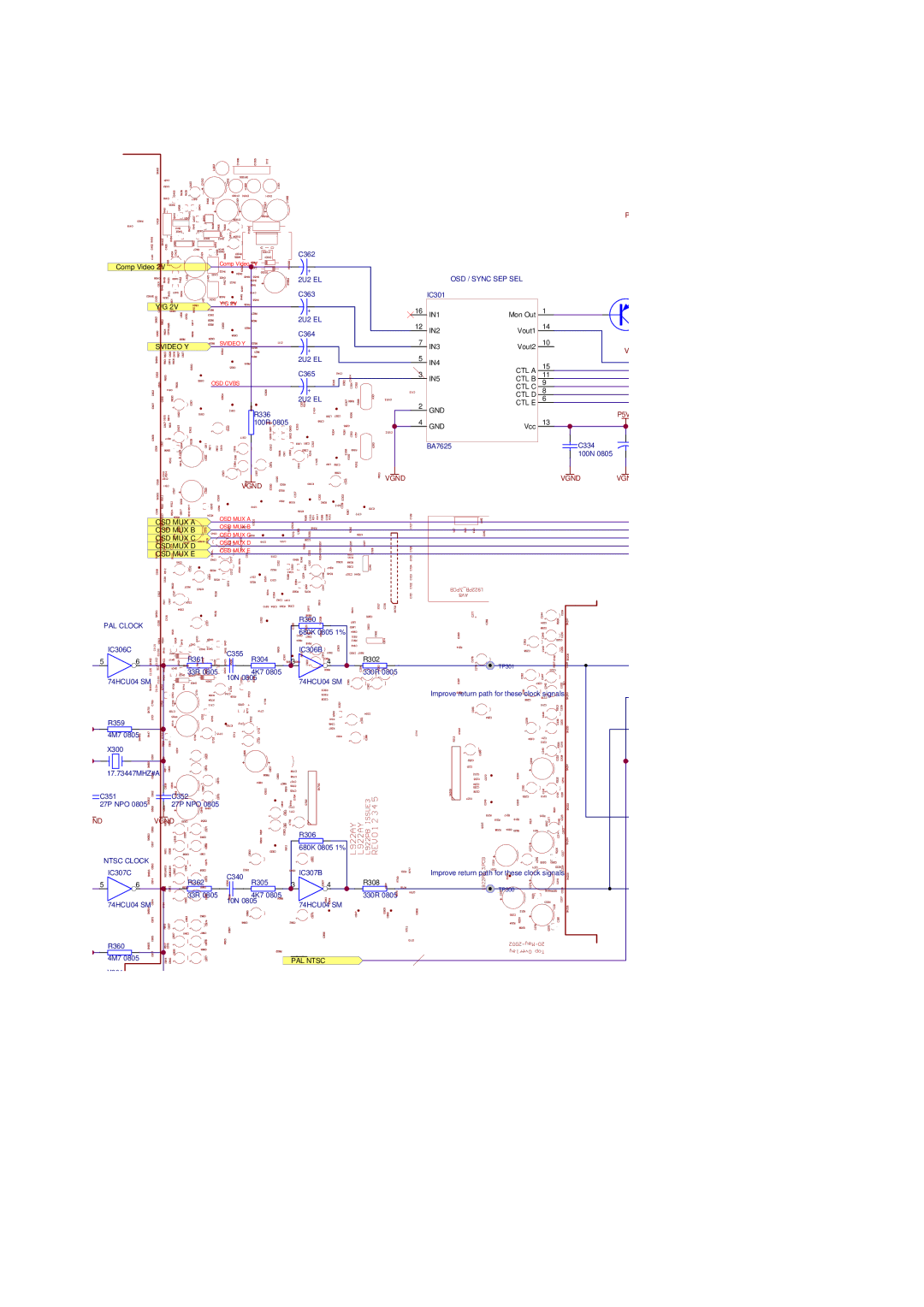 Arcam service manual AV8 On Screen Display, Waterbeach, Sheet 