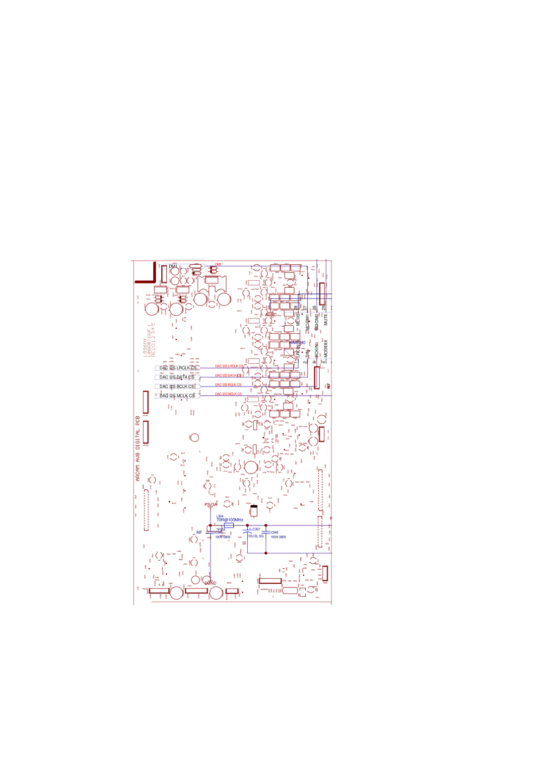 Arcam service manual AV8 DAC Centre and Sub, Filename AVD DAC CS.Sch, Sheet 3 