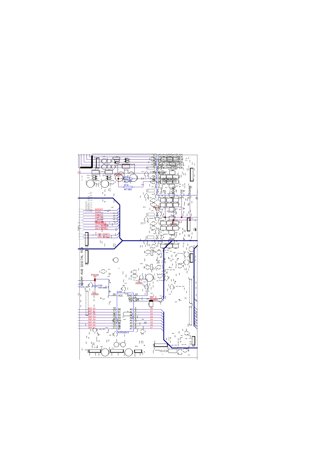 Arcam service manual AV8 Dolby Digital and THX DSP, Vcc, Filename AVD DD DSP.sch, Sheet 7 