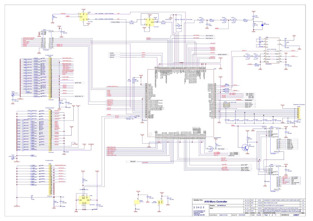 Arcam AV8 service manual Filename AVD MICRO.sch, Sheet 9 