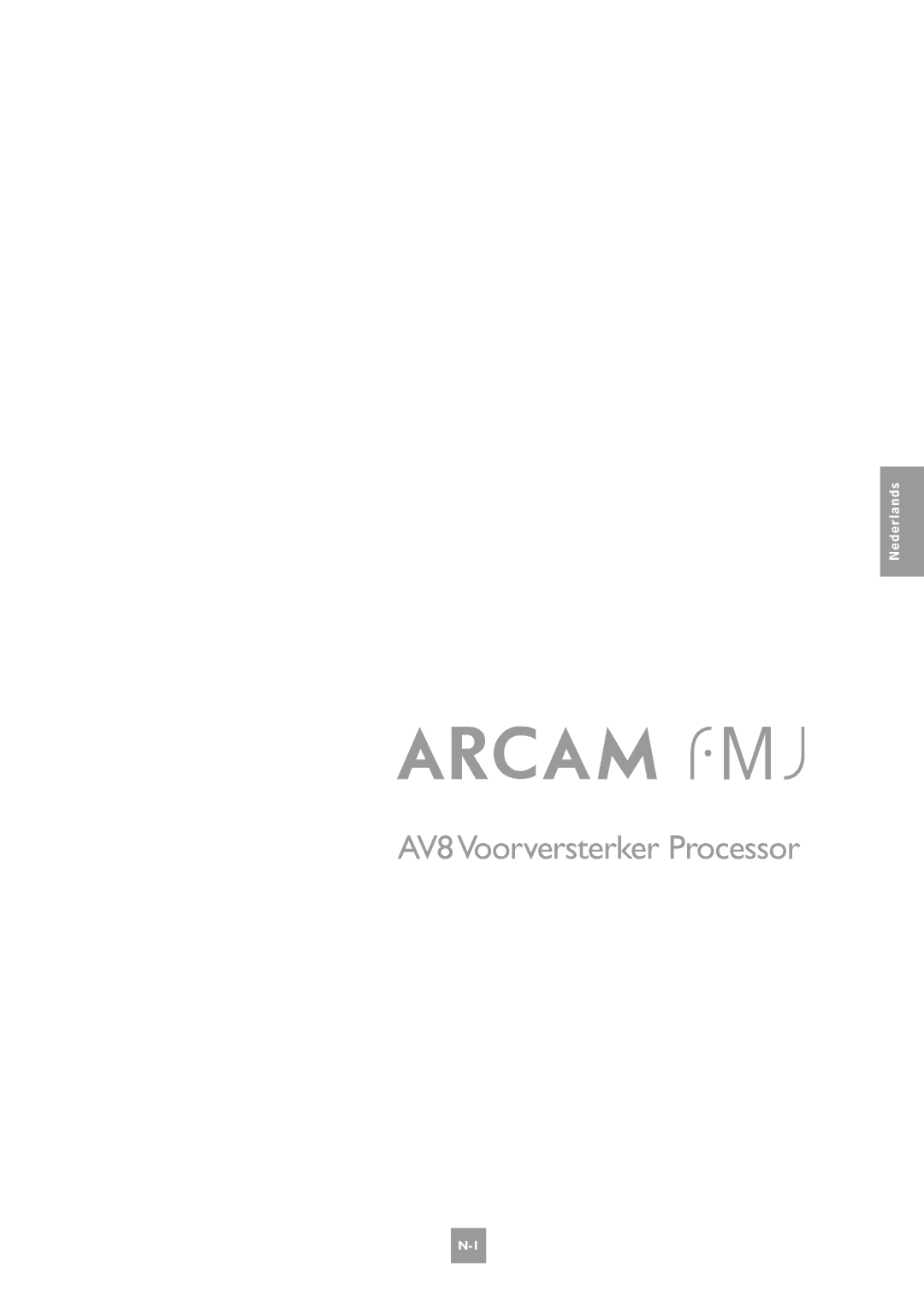 Arcam AV8 manual Nederlands 