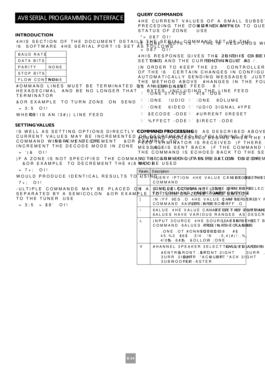 Arcam AV8 manual Setting Values, Query Commands, Command Processing 