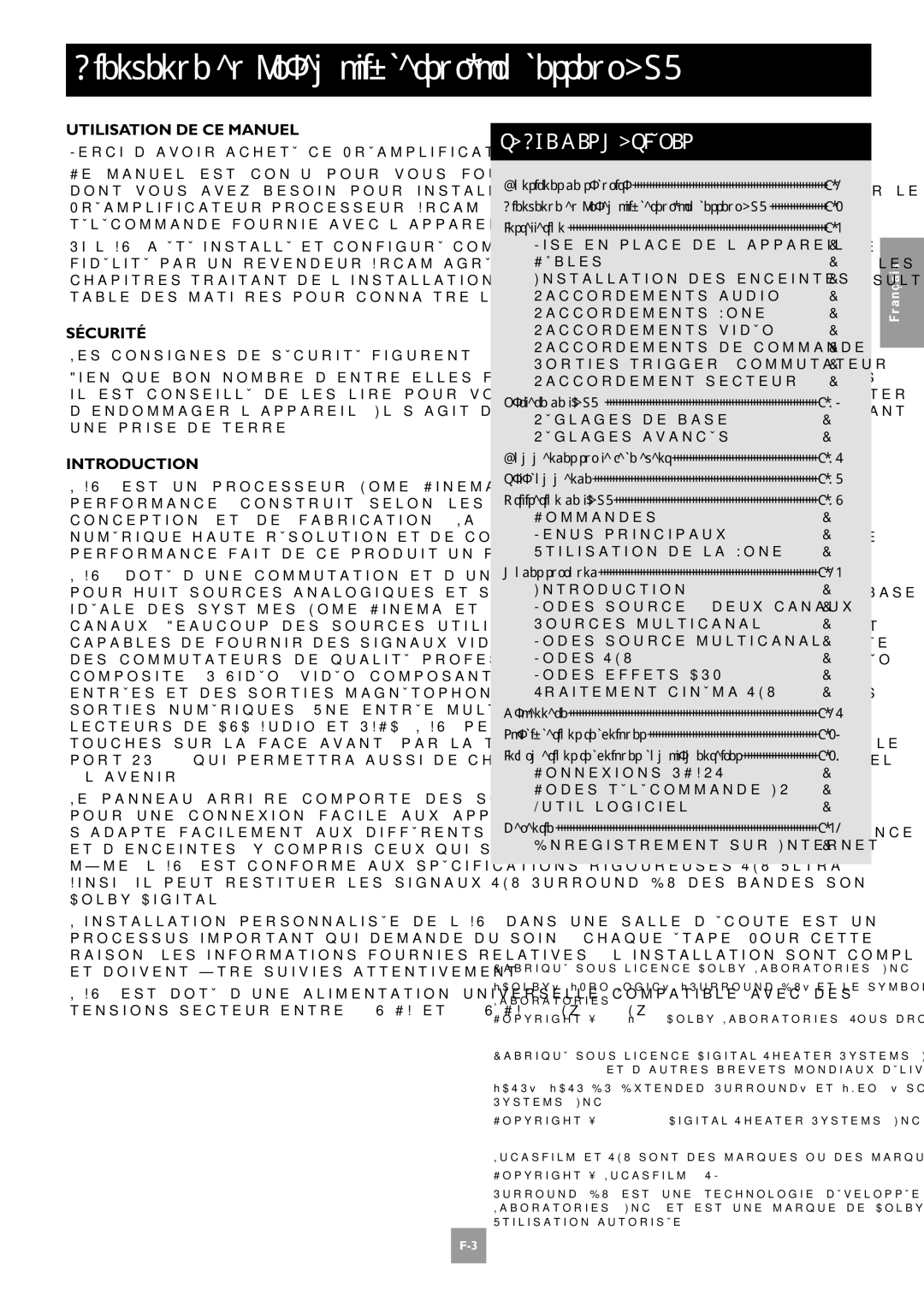 Arcam manual Bienvenue au Préamplificateur-processeur AV8, Table DES Matières, Utilisation DE CE Manuel, Sécurité 