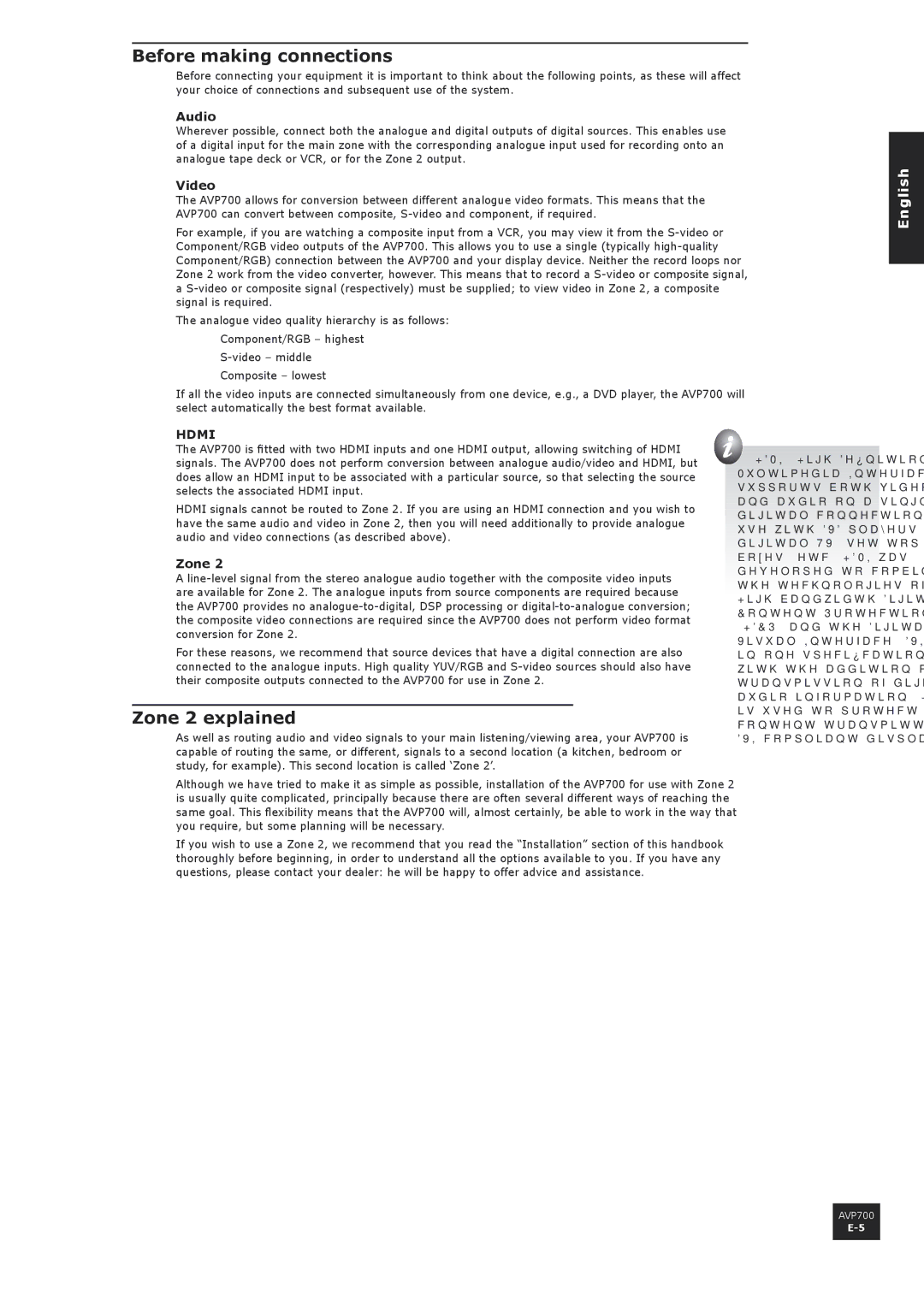 Arcam AVP700 manual Before making connections, Zone 2 explained, Audio, Video 