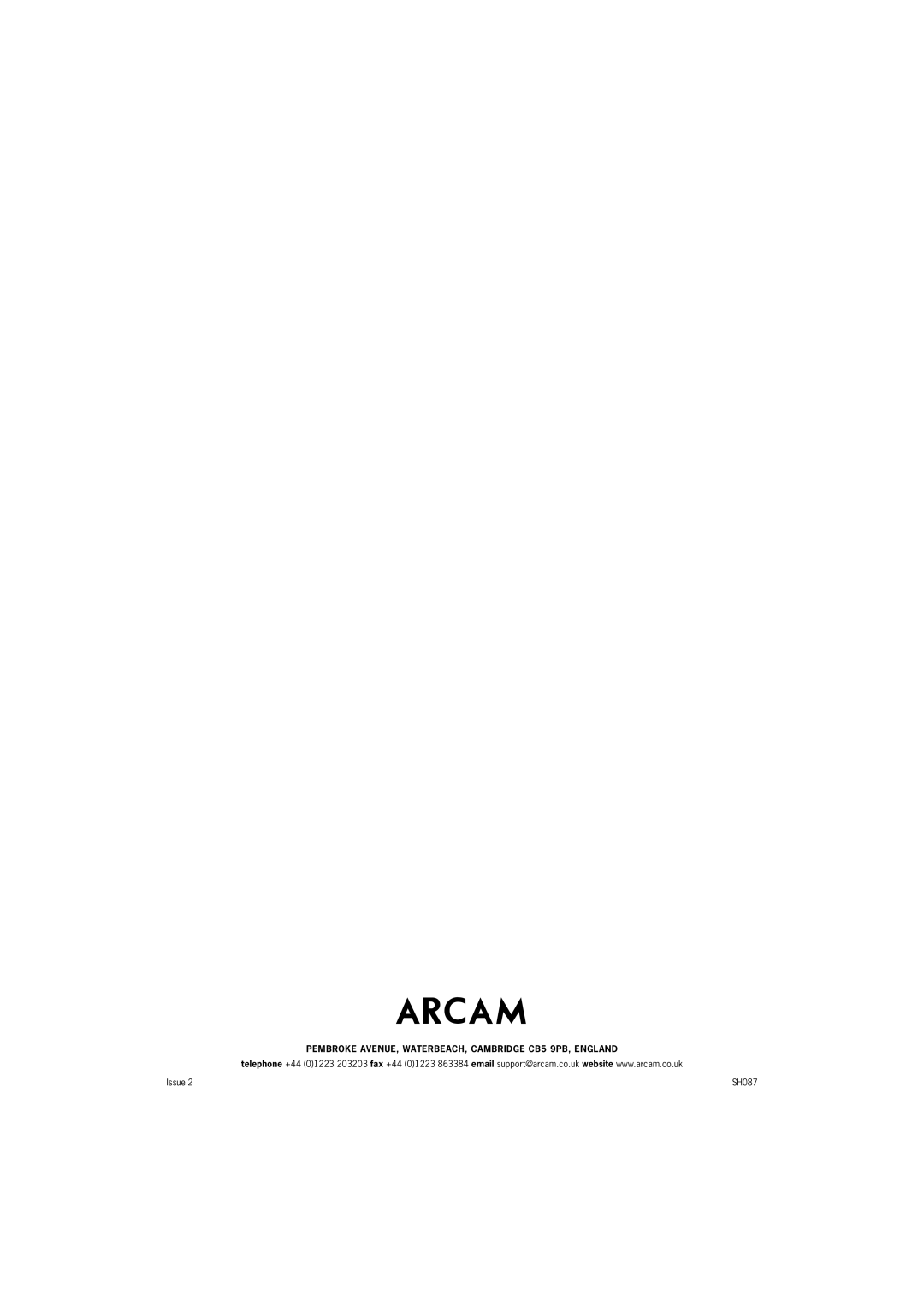 Arcam AVR100 manual Issue 