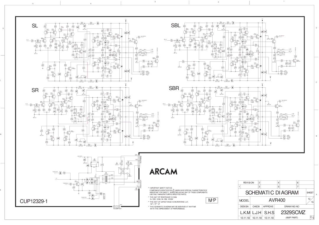 Arcam AVR400 service manual Sbl 