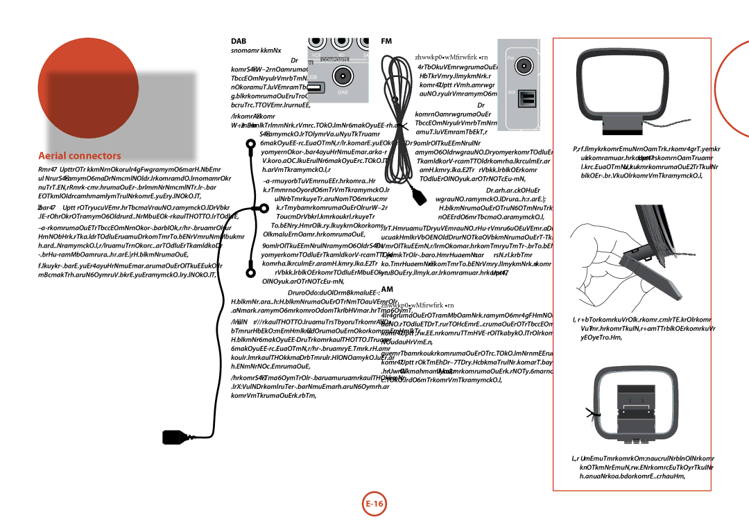 Arcam AVR400 manual Radio Connectors, Aerial connectors 