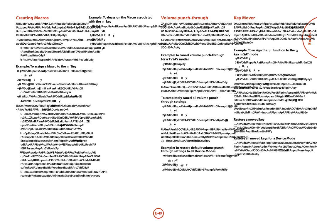 Arcam AVR400 manual Creating Macros, Volume punch-through, Key Mover 
