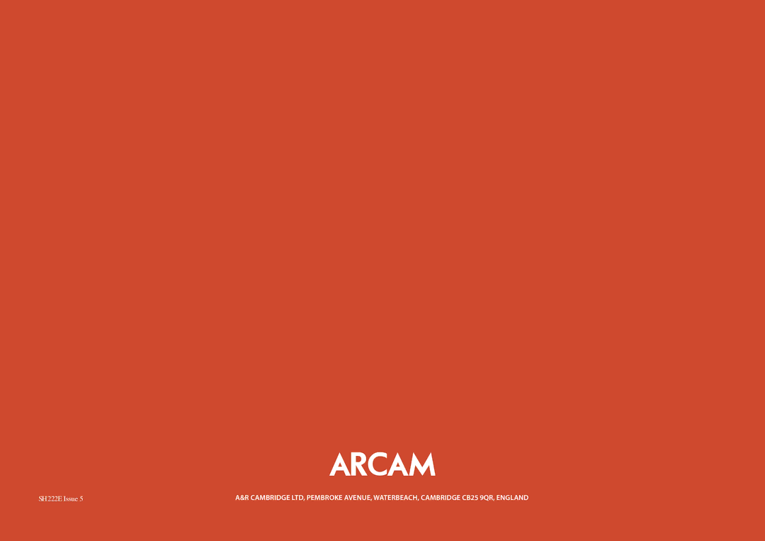 Arcam AVR500	/	AVR600	/	AV888 manual SH222E Issue 