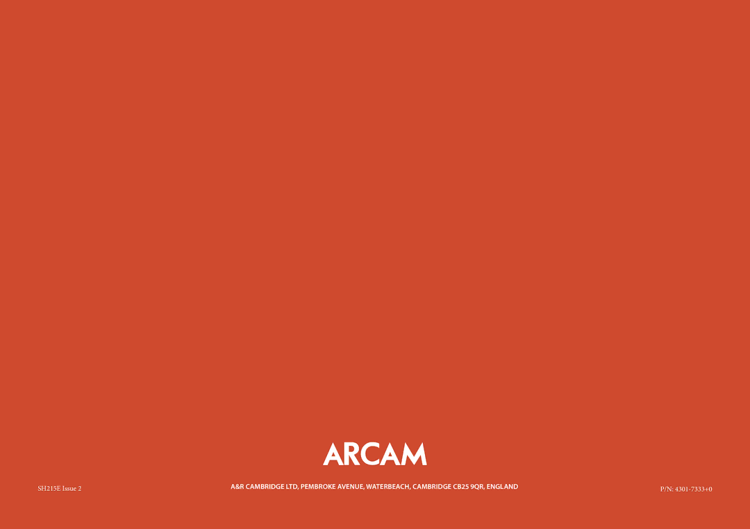 Arcam AVR600 manual SH215E Issue 4301-7333+0 