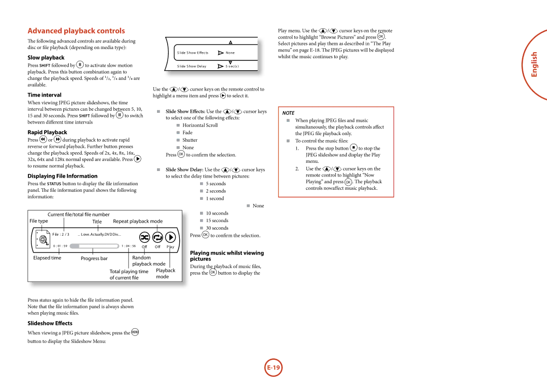 Arcam BDP100 manual Advanced playback controls 