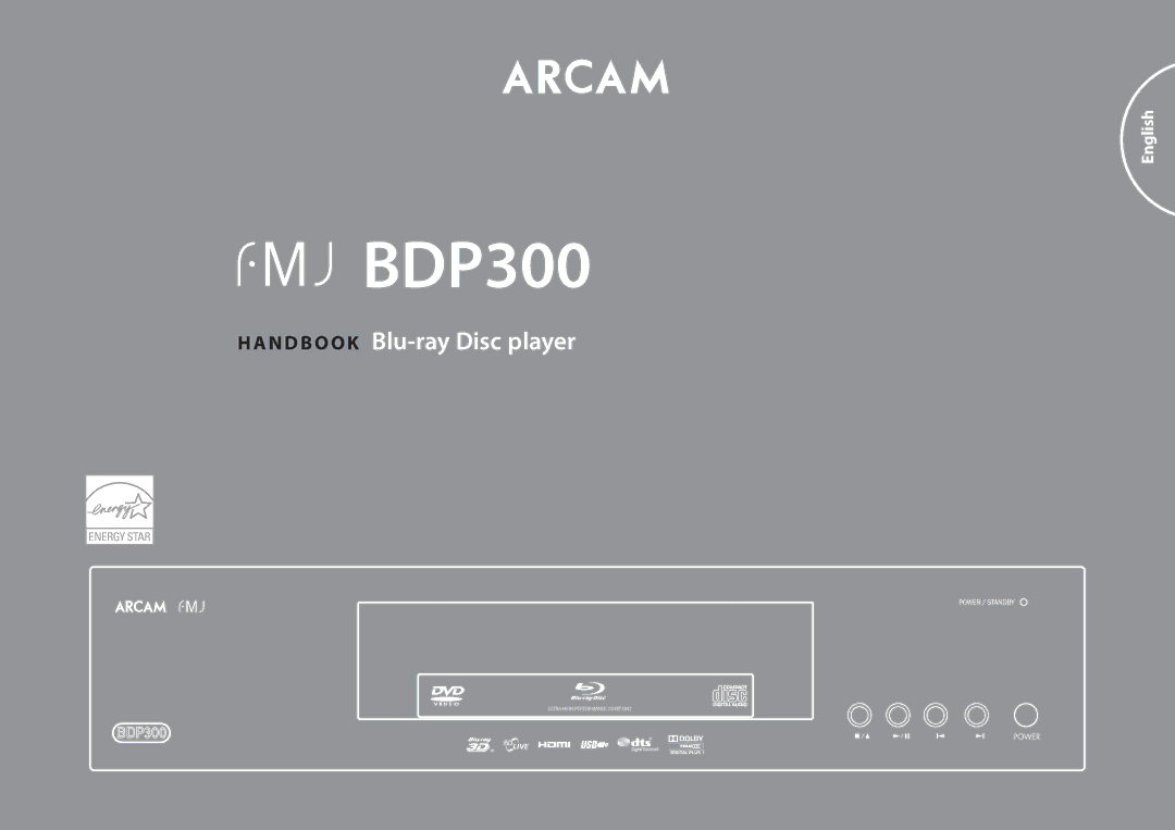 Arcam BDP300 manual N D B O O K Blu-ray Disc player 