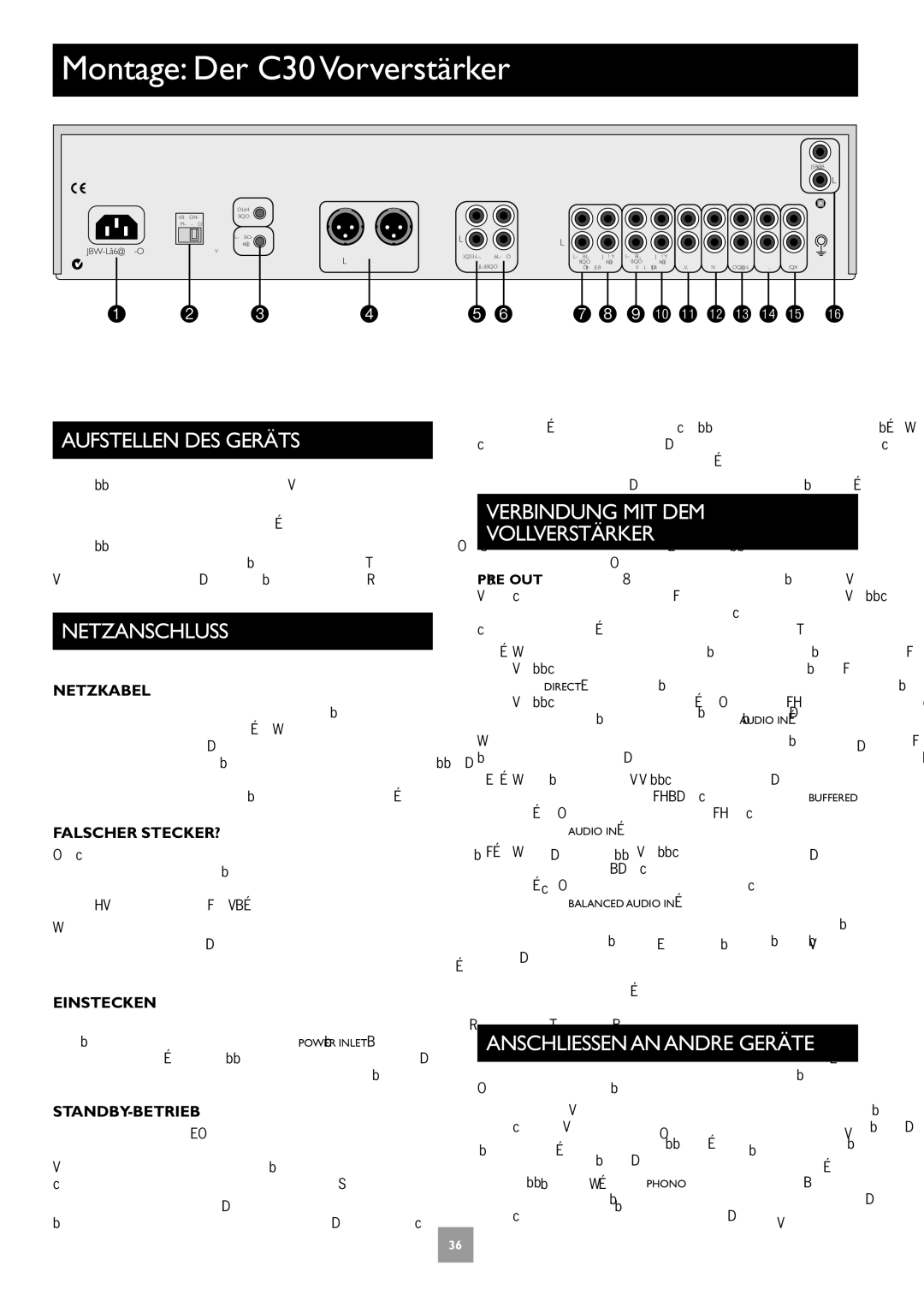 Arcam C30, P35 Montage Der C30 Vorverstärker, Aufstellen DES Geräts, Netzanschluss, Verbindung MIT DEM Vollverstärker 