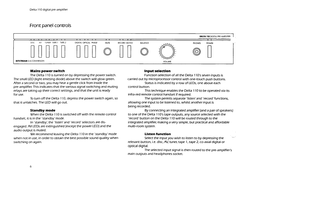 Arcam Delta 110 manual 