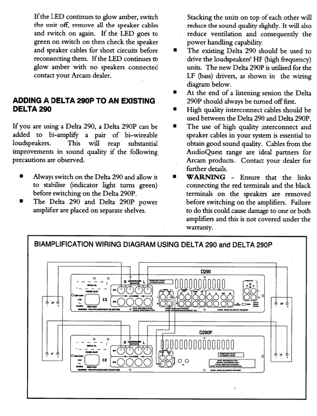 Arcam Delta 290P manual 