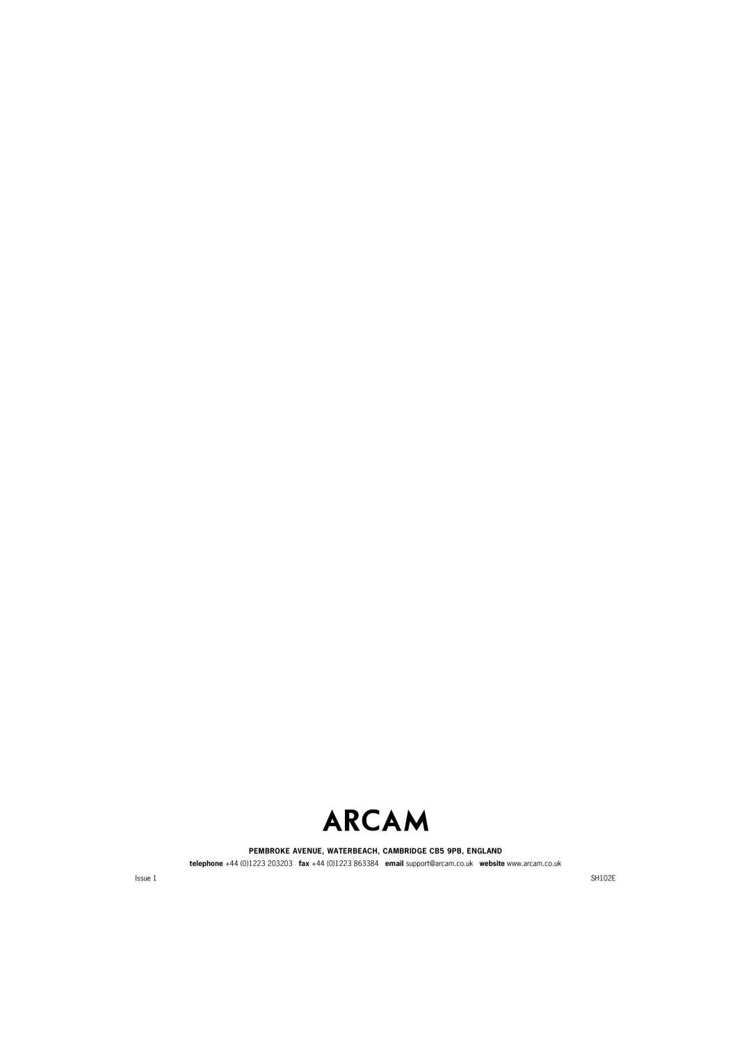 Arcam DT81 manual Pembroke AVENUE, WATERBEACH, Cambridge CB5 9PB, England 