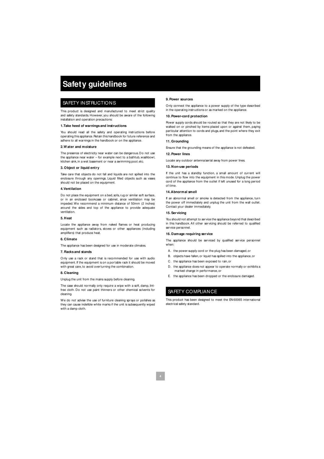 Arcam DV27 manual Safety guidelines, Safety Instructions, Safety Compliance 