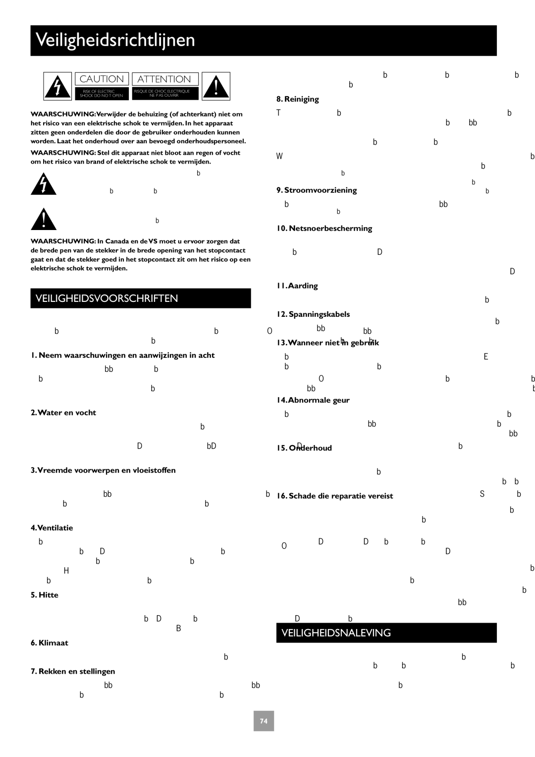 Arcam DV27A manual Veiligheidsrichtlijnen, Veiligheidsvoorschriften, Veiligheidsnaleving 