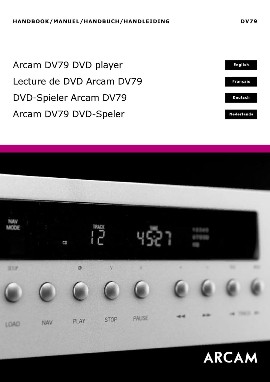 Arcam manual Arcam DV79 DVD player 