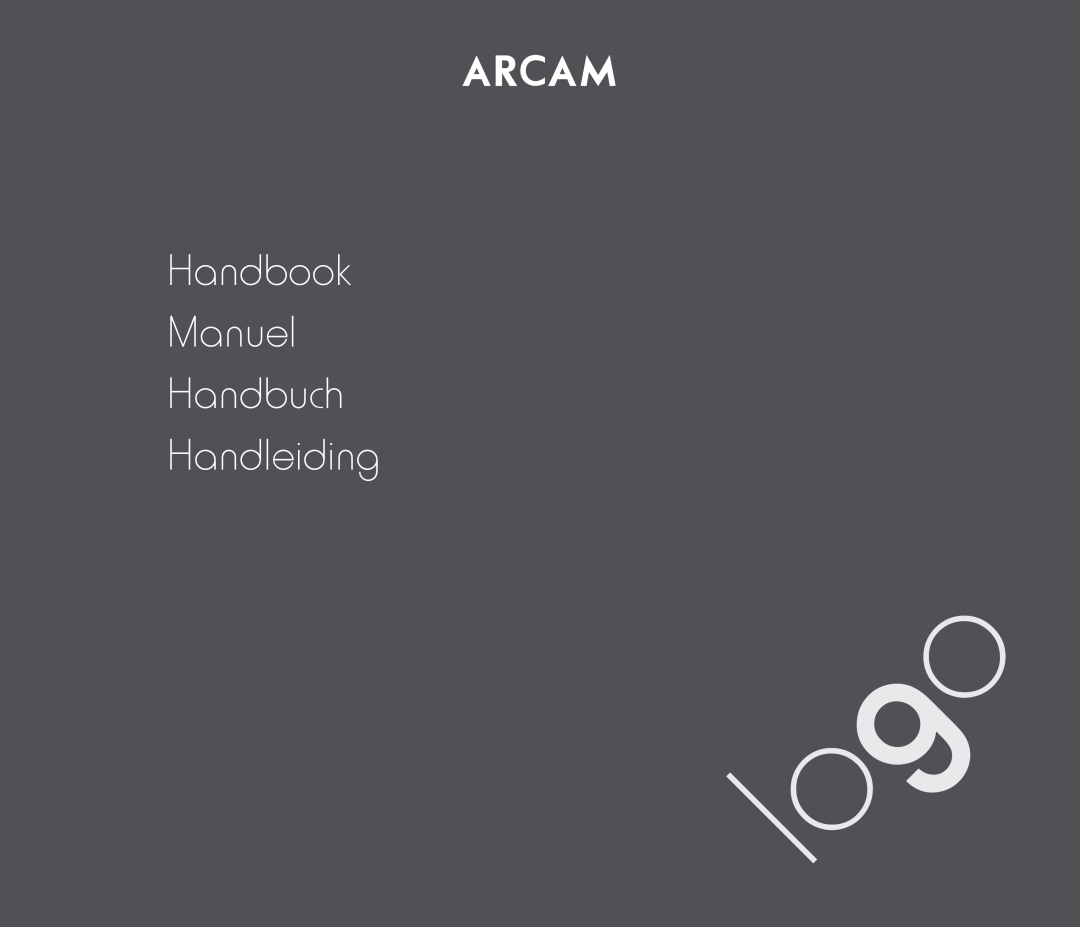 Arcam Logo manual Handbook Manuel Handbuch Handleiding 