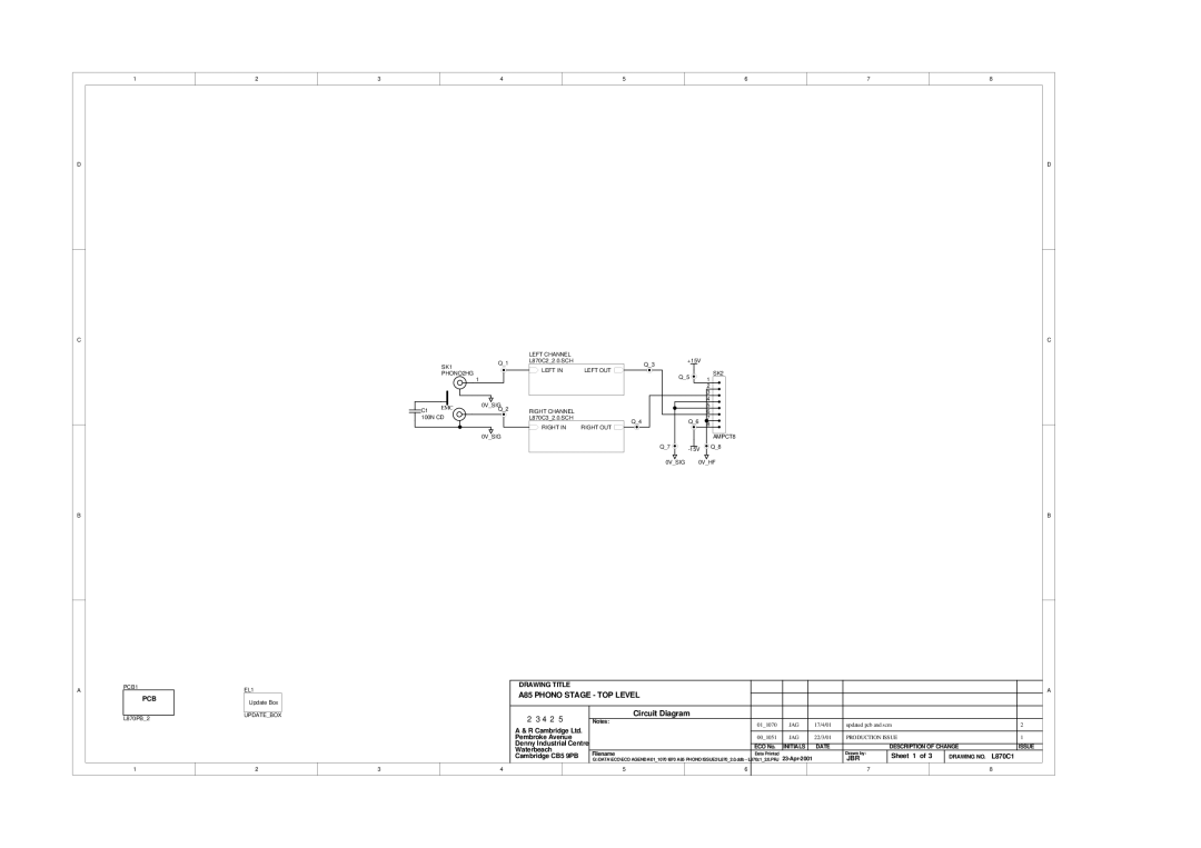 Arcam P35/3, FMJ A32 service manual A85 Phono Stage TOP Level 