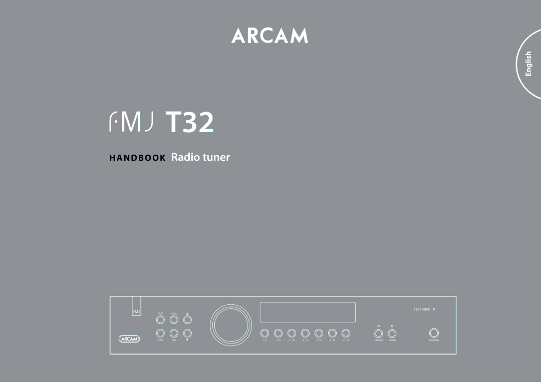 Arcam T32 manual HA N D B O O K Radio tuner 