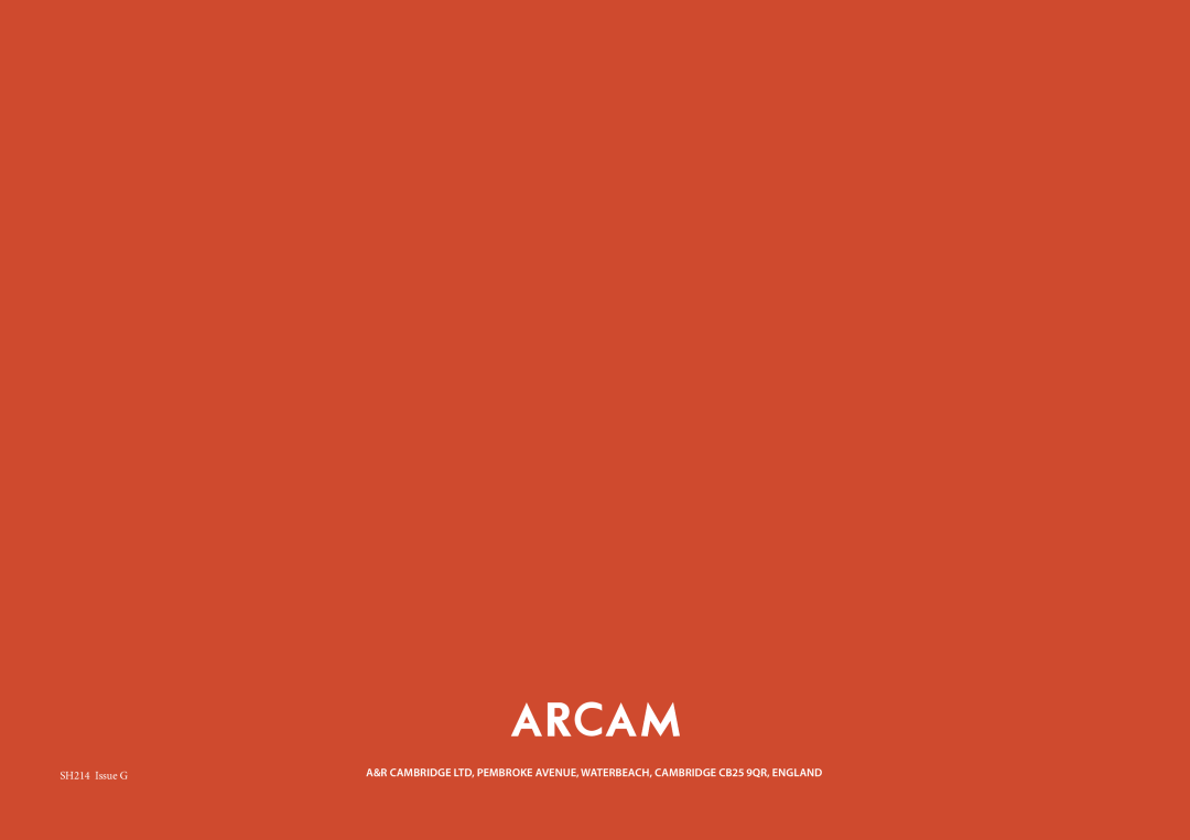 Arcam T32 manual SH214 Issue G 