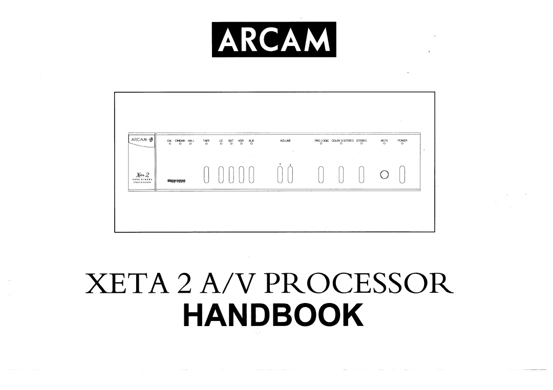 Arcam XETA 2 manual 