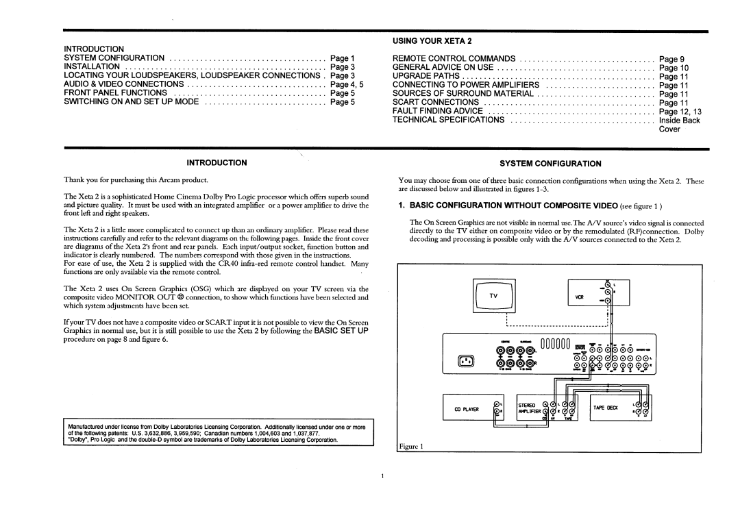 Arcam XETA 2 manual 