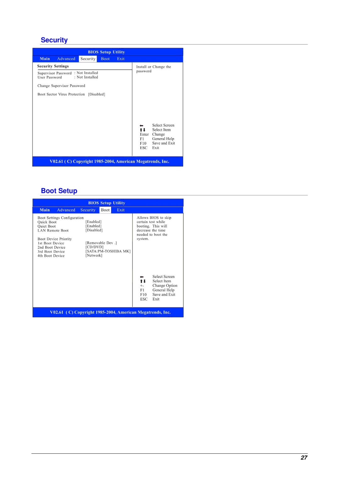 Archos 10 user manual Security Boot Setup 