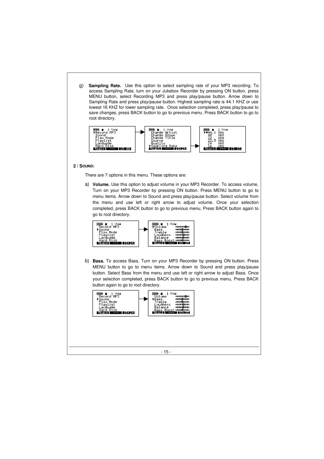 Archos 100628 manual Sound 