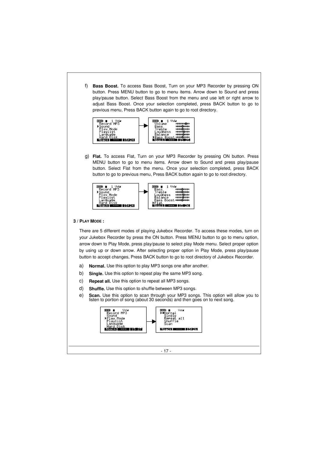 Archos 100628 manual Play Mode 