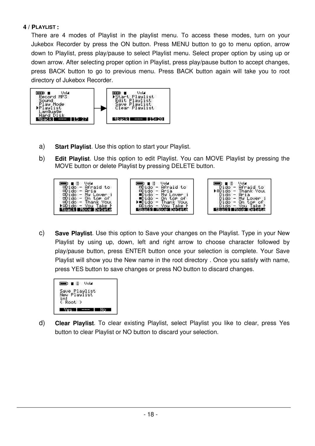 Archos 101 420V40 manual Playlist 