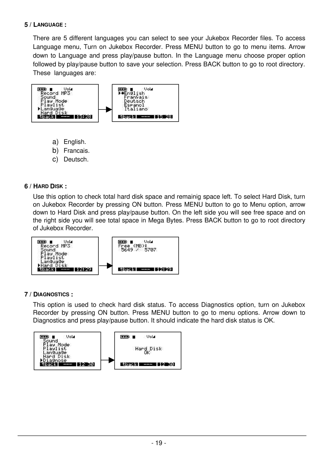 Archos 101 420V40 manual Language 