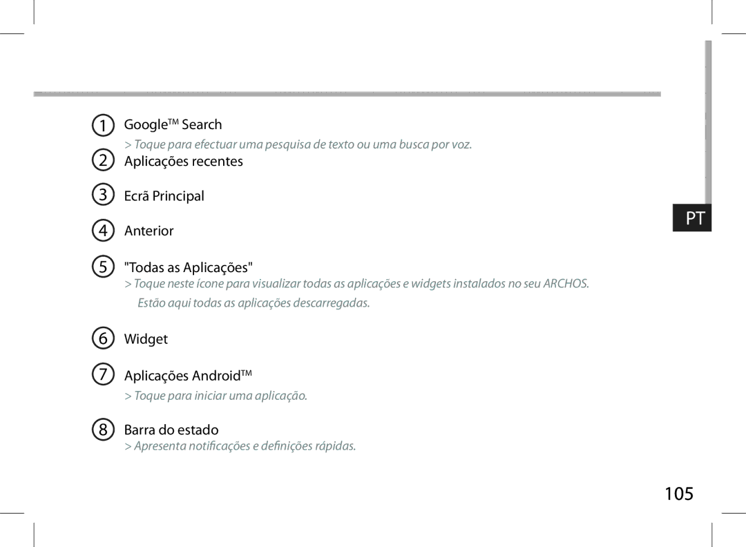 Archos 101XS user manual 105 