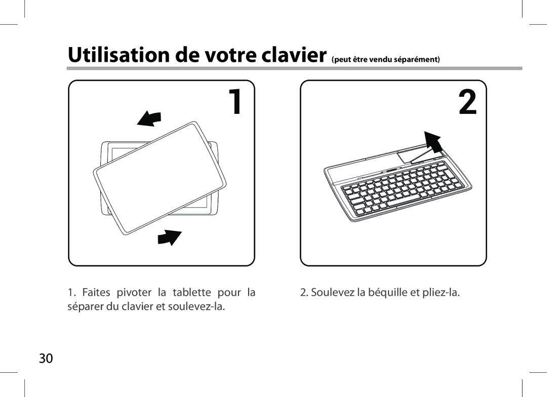 Archos 101XS user manual Utilisation de votre clavier peut être vendu séparément 