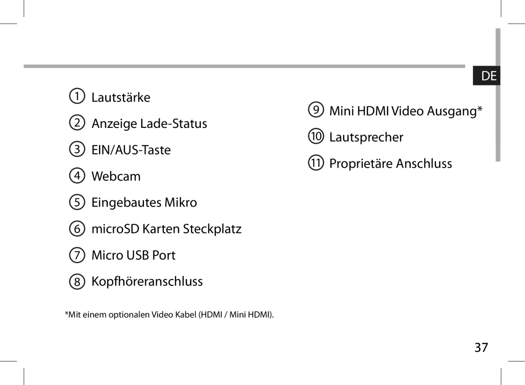 Archos 101XS user manual Lautstärke 