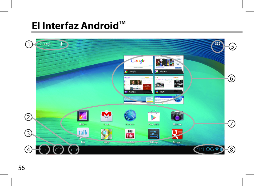 Archos 101XS user manual El Interfaz AndroidTM 