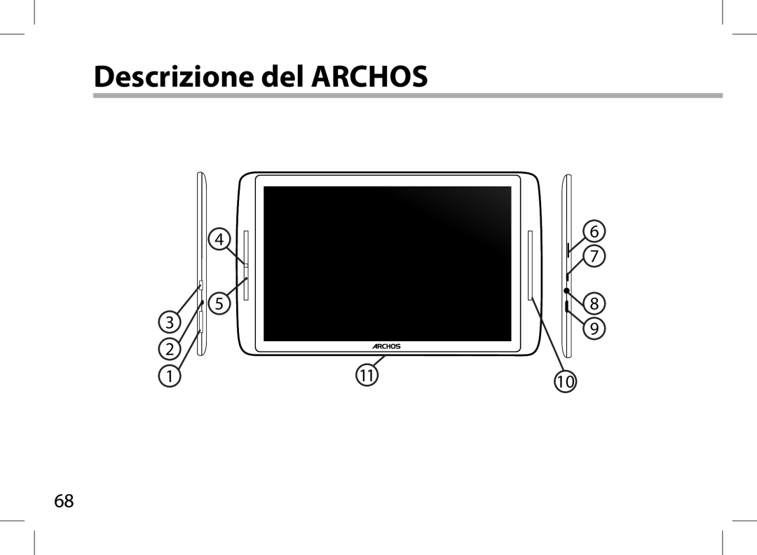 Archos 101XS user manual Descrizione del Archos 