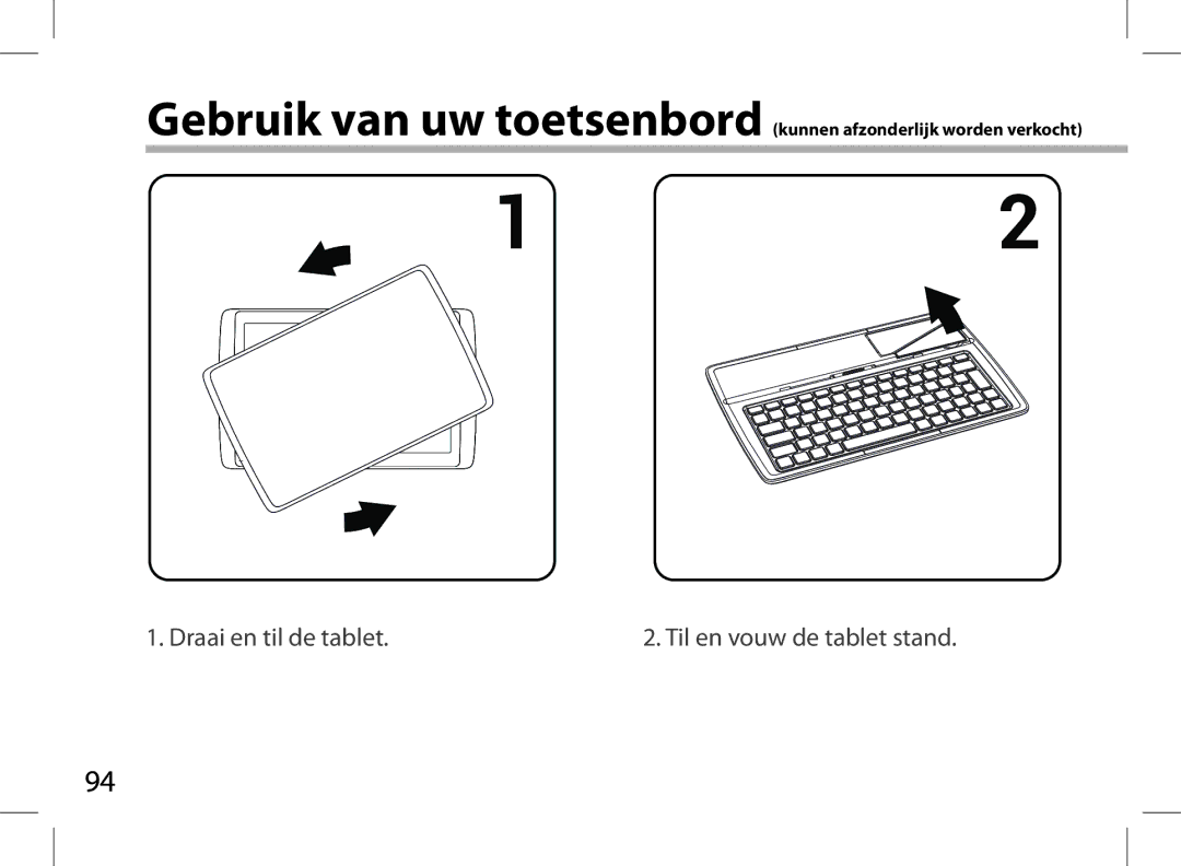 Archos 101XS user manual Draai en til de tablet 