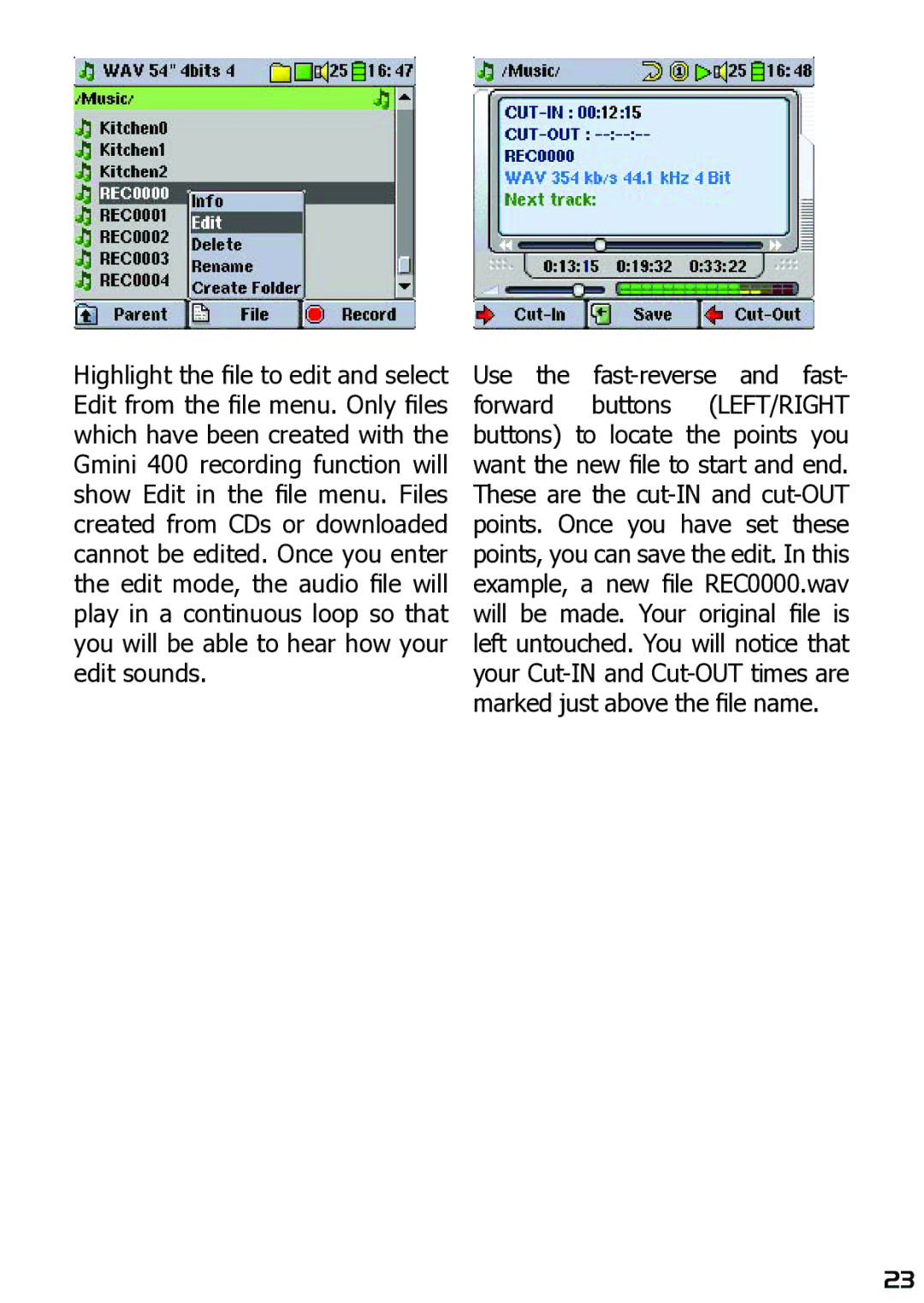 Archos 400 user manual 