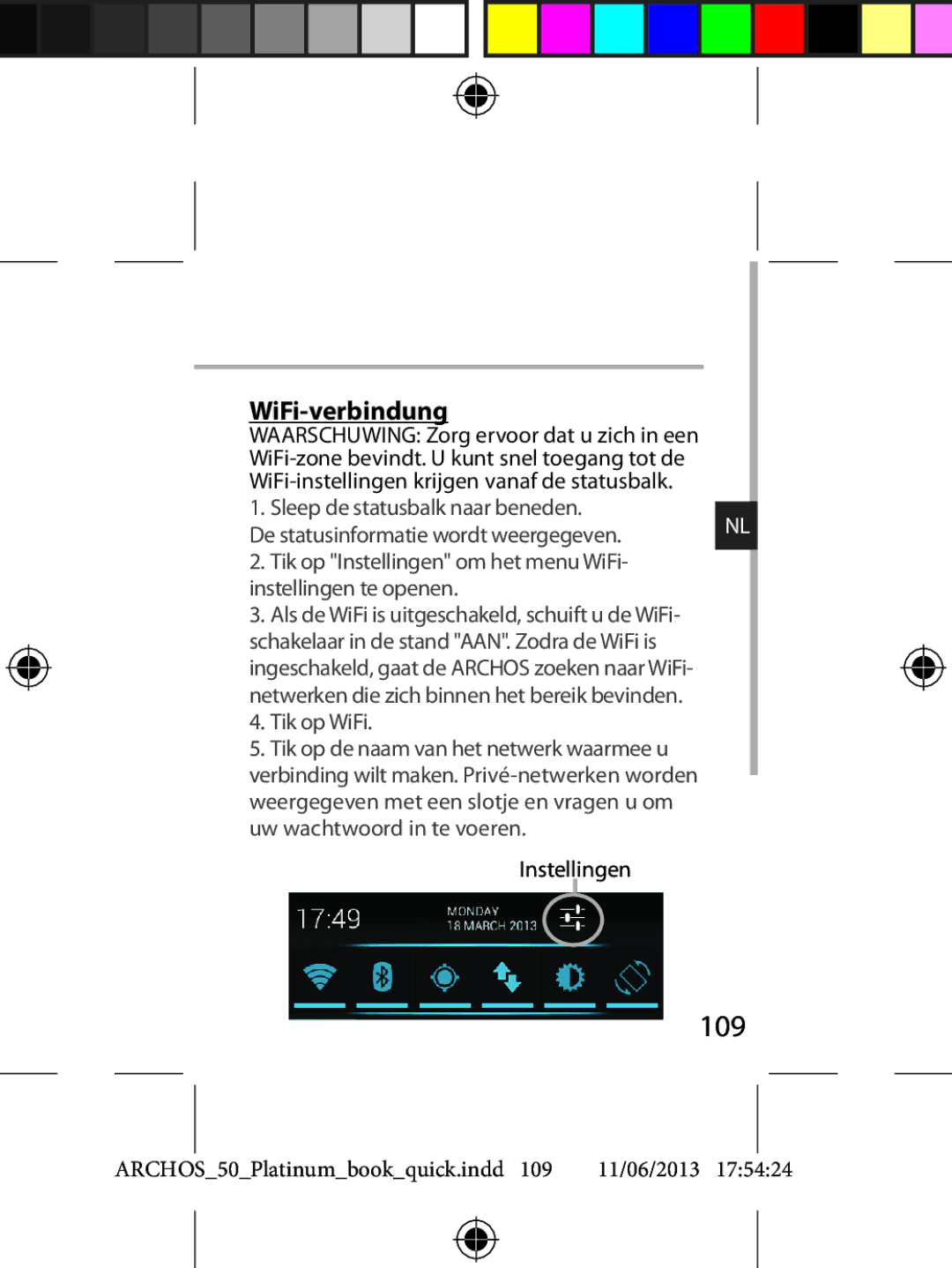 Archos 50 quick start 109, WiFi-verbindung 