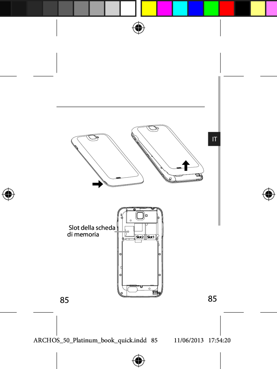 Archos 50 quick start Slot della scheda Di memoria 